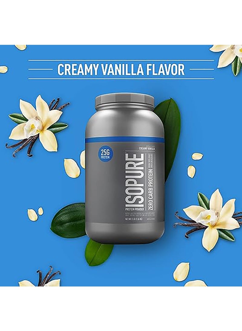 Isopure - Zero Carb Whey Protein Isolate Powder With Vitamin C And Zinc For Immune Support, 25g And Keto Friendly Creamy Vanilla - 1.36 KG - Image 1