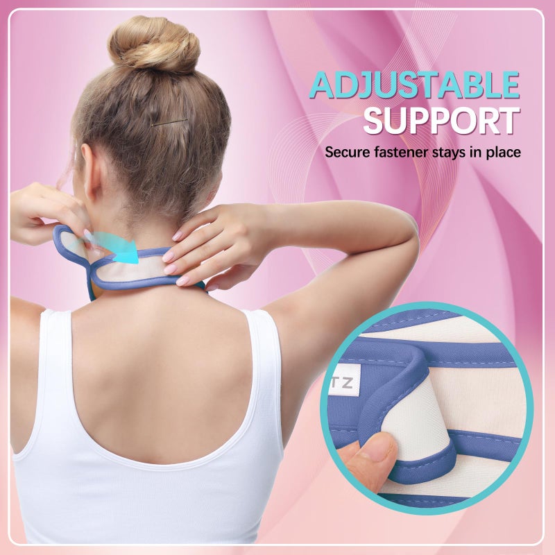 Glitz Castor Oil Pack for Thyroid - Organic Castor Oil Neck Wrap, Reusable, Leak-Proof Design, Less Mess, Comfort Fit, Oil Not Included (Violet) - Image 4