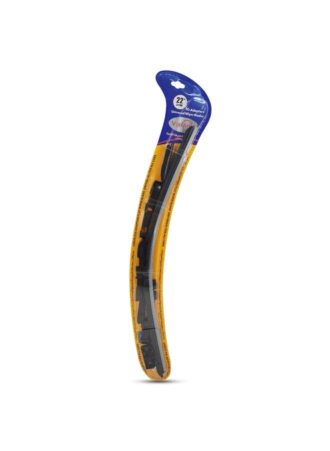 Vision X VISION-X WR10157i022 All-Weather 22 Inch Flat Wiper Blade, Universal, 10 Adapters, Silent & Streak-Free, Natural Rubber, Long-Lasting Durability - Image 2