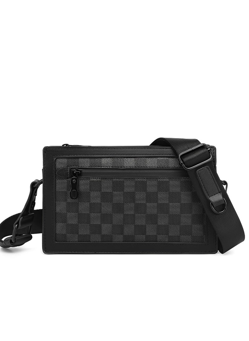 Skycare حقيبة Skycare Sling Crossbody حقيبة كتف صغيرة للرجال مقاومة للماء وحقائب صدر نحيفة وحقيبة يومية كاجوال للسفر وركوب الدراجات  - Image 1
