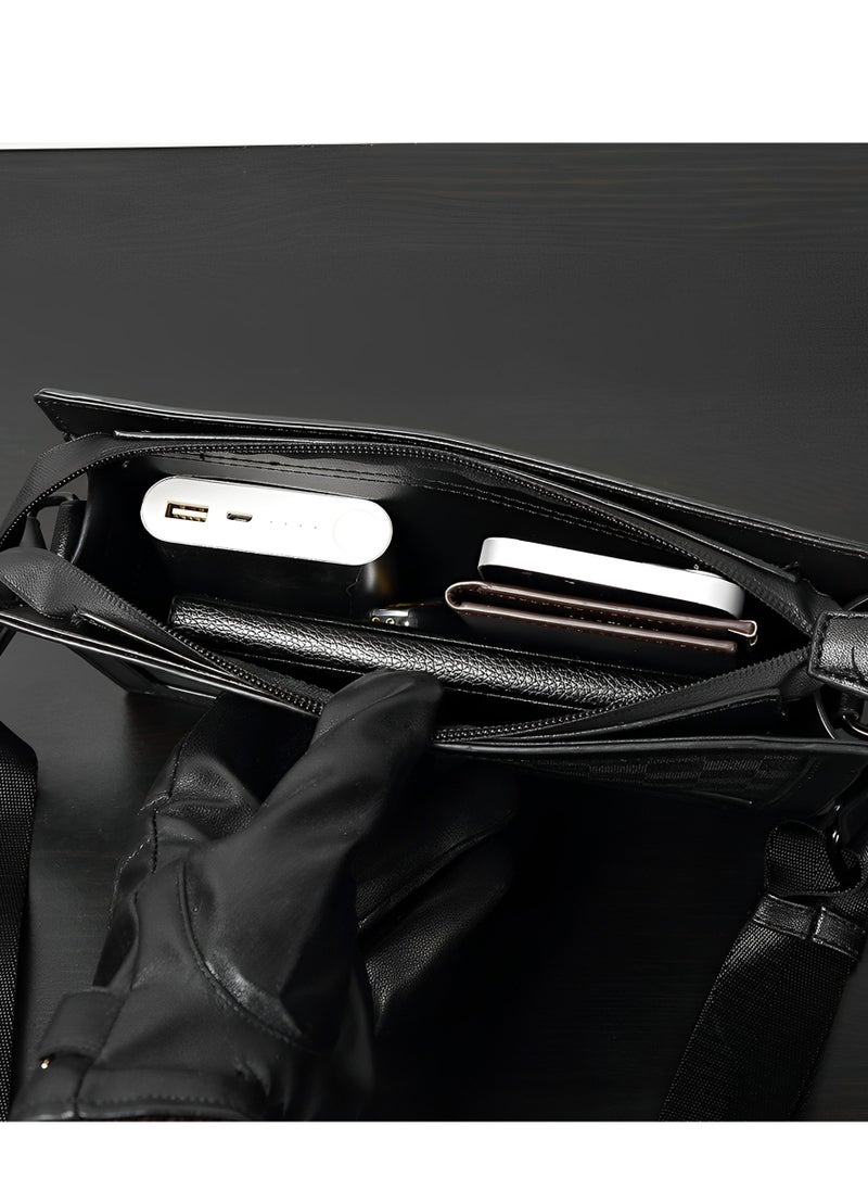 Skycare حقيبة Skycare Sling Crossbody حقيبة كتف صغيرة للرجال مقاومة للماء وحقائب صدر نحيفة وحقيبة يومية كاجوال للسفر وركوب الدراجات  - Image 3