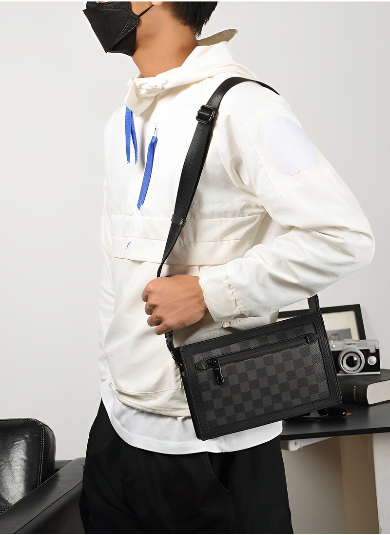 Skycare حقيبة Skycare Sling Crossbody حقيبة كتف صغيرة للرجال مقاومة للماء وحقائب صدر نحيفة وحقيبة يومية كاجوال للسفر وركوب الدراجات  - Image 5