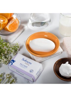 Softsens Baby Soap - Milk Bar Soap, With Natural Milk Cream & Shea Butter 300G (100G X 3) (Value Pack Of 1)  - Image 5