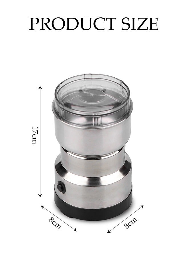 DUNISO Coffee grinder, multifunctional electric bean grinder, portable spice grinder, equipped with 304 stainless steel blades, easy to use, suitable for home kitchens and living rooms，8*8*17cm - Image 3