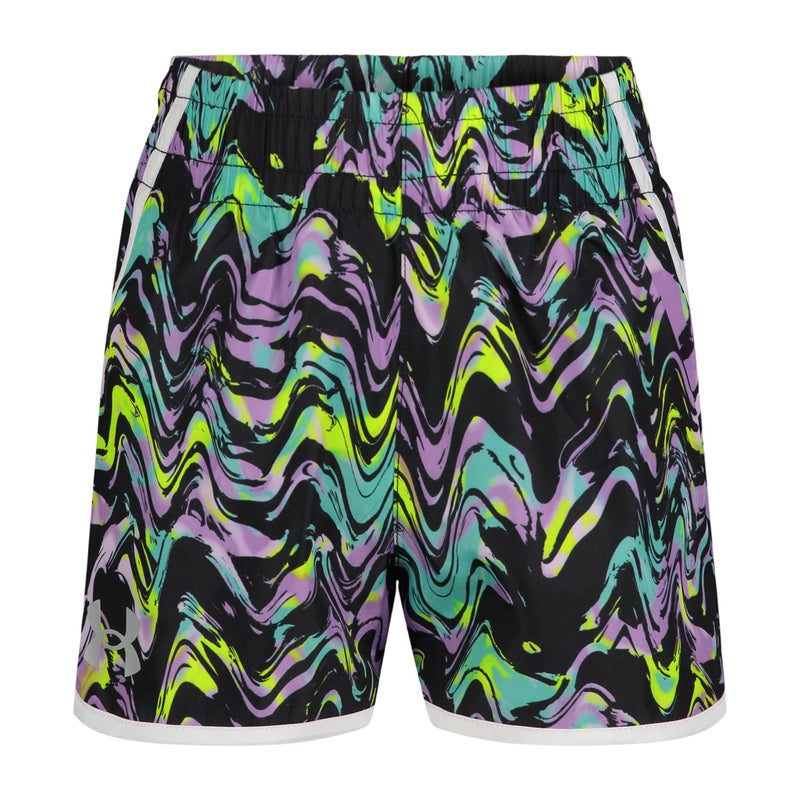 Under Armour UA Printed Fly by Short, Black Multi Print, 4T