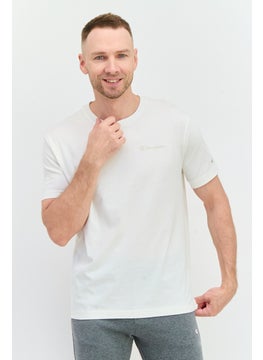 Champion Men Sportswear Fit Short Sleeve Outdoor T Shirt, Off White  - Image 1