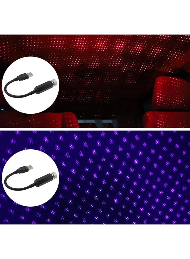 Car Roof Star Night Lights Mini Led Projection Lamp,2 Pcs Mini Led Projection Lamp Star Night Wedding Car, USB Car Roof Star Projector Night Light, Led Projection Lamp,Ceiling, Bedroom, Party Romantic - Image 3