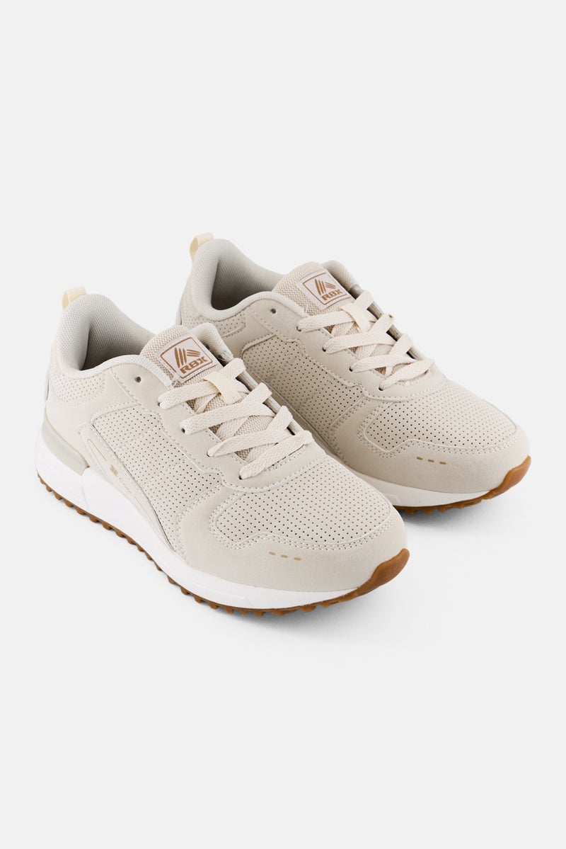 RBX Women Lace Up Hiking Shoes, Beige - Image 1