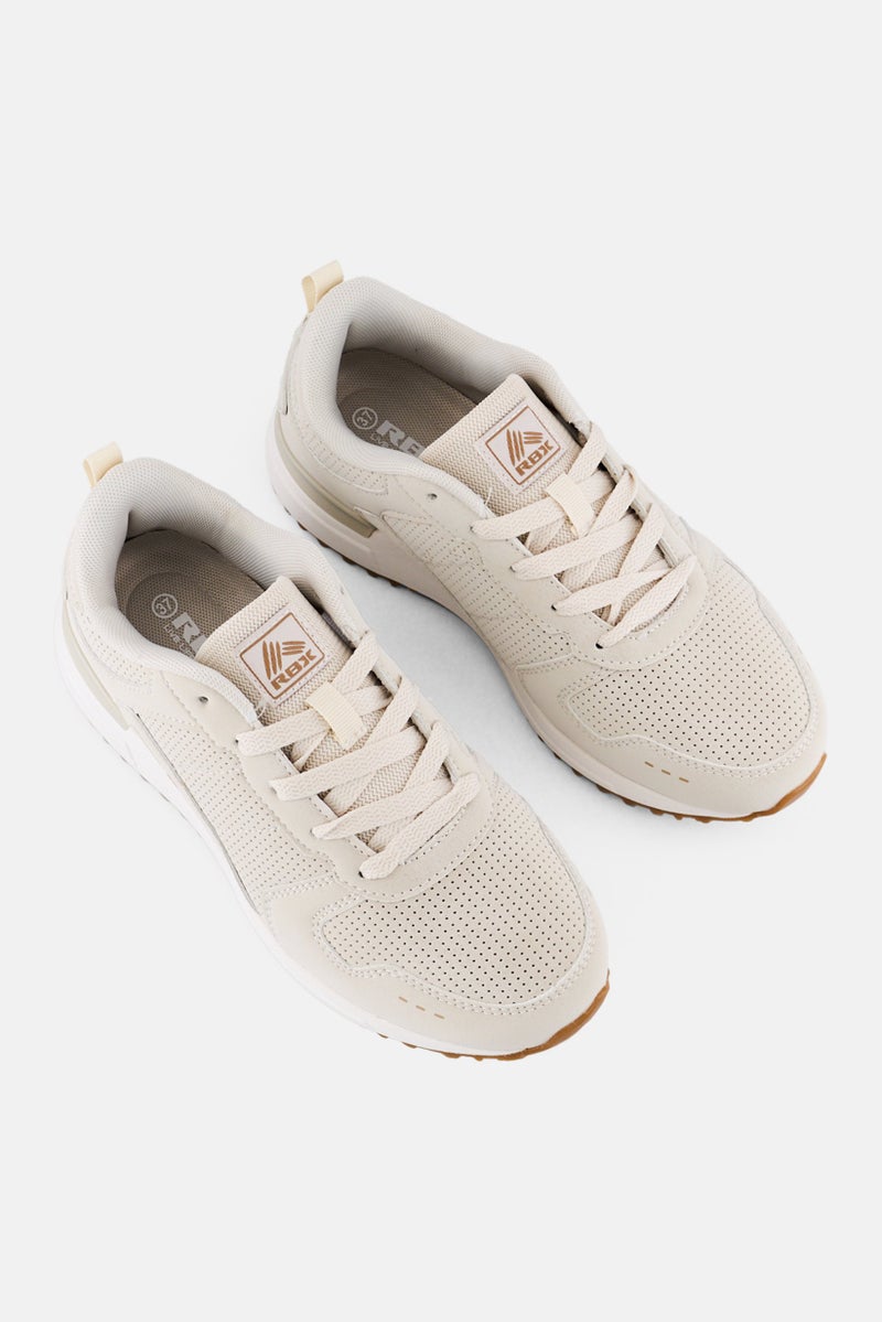 RBX Women Lace Up Hiking Shoes, Beige - Image 4