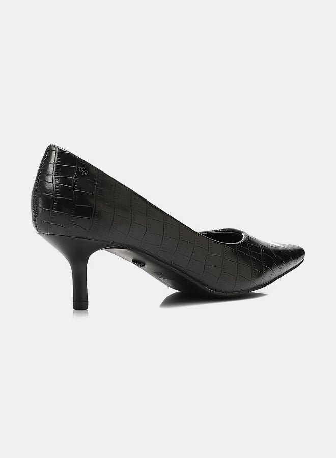 Dejavu Shoes HOT-DVTX-005 Croc Effect Mid Heel For Women - Image 3