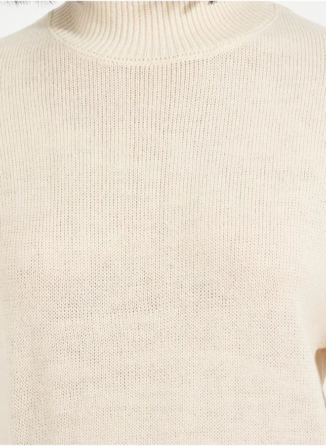 Styli Regular Fit Regular Length High Neck Sweater