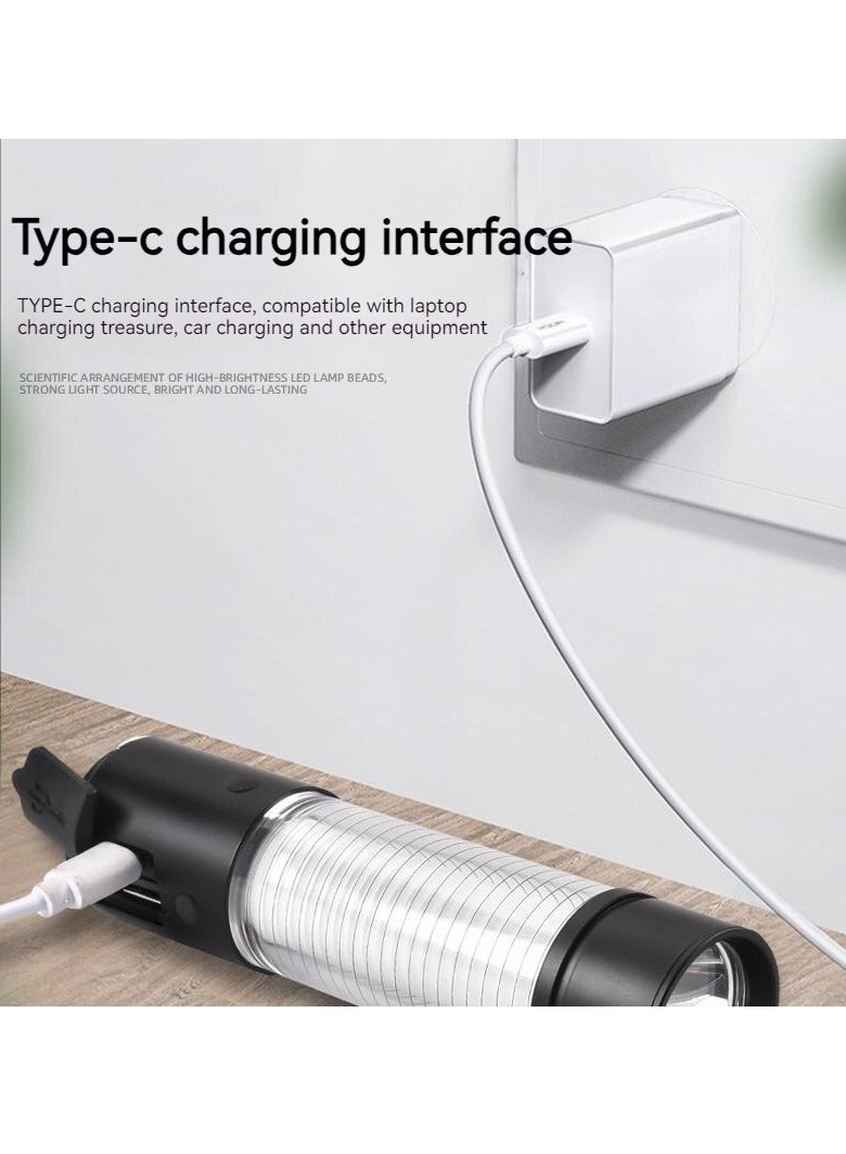 Tripod Camping Lantern, Portable LED Flashlight, USB Rechargeable 6 Mode Torch Light, Outdoor/Fishing/Hiking/Camping Tent Hanging Lamp - Image 5