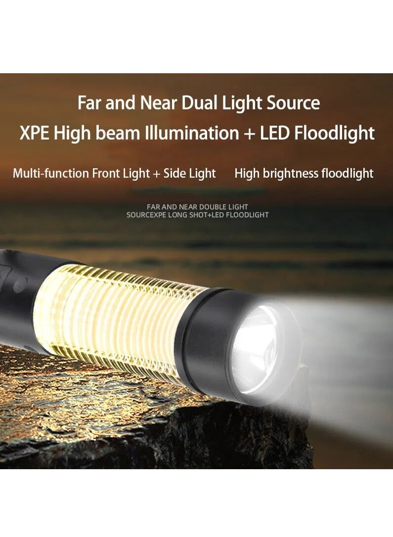 Tripod Camping Lantern, Portable LED Flashlight, USB Rechargeable 6 Mode Torch Light, Outdoor/Fishing/Hiking/Camping Tent Hanging Lamp - Image 2