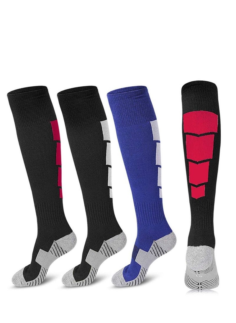 SYOSI Compression Socks, Soccer Socks, Sport Knee High Socks, 3 Pairs for Women and Men, Athletic, Travel, Running, Fitness, Flight Socks, Reduce Calf Pain Faster Recovery Thickening  - Image 3