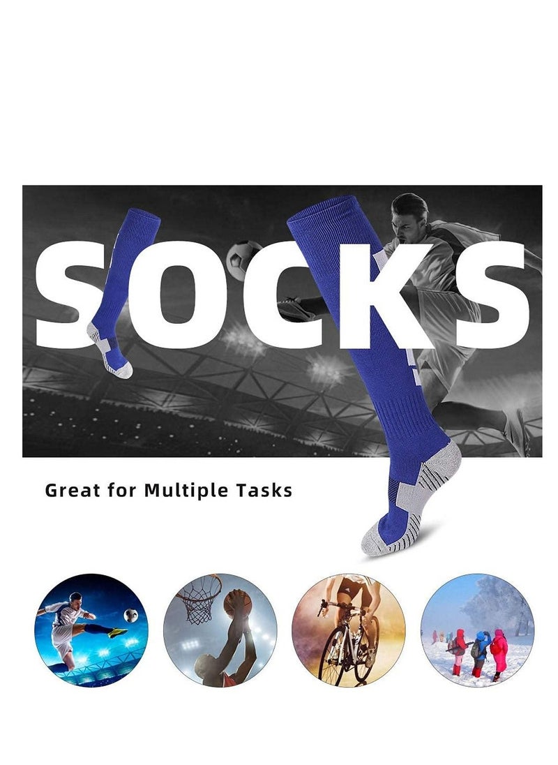 SYOSI Compression Socks, Soccer Socks, Sport Knee High Socks, 3 Pairs for Women and Men, Athletic, Travel, Running, Fitness, Flight Socks, Reduce Calf Pain Faster Recovery Thickening  - Image 5