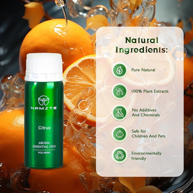 3.38 Fl. Oz Citrus Aroma Essential Oil - 100% Pure And Natural Essential Oils for Diffusers | Aromatherapy Oil for Mood Lifting - Image 3
