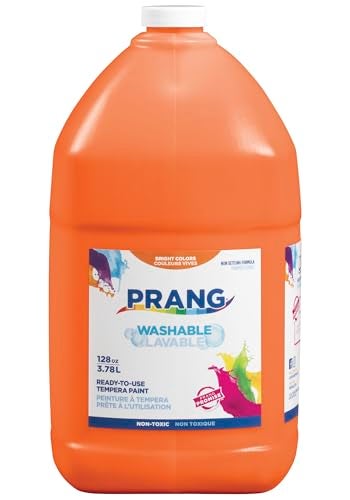 Prang Washable Paint, Orange, 1 Gal Bottle - Image 3