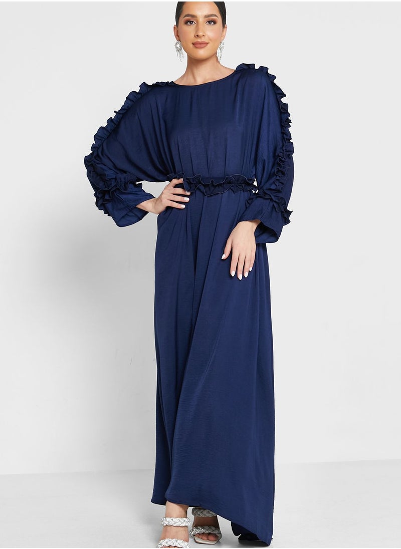 Khizana - Ruched Detail Kaftan - Image 1
