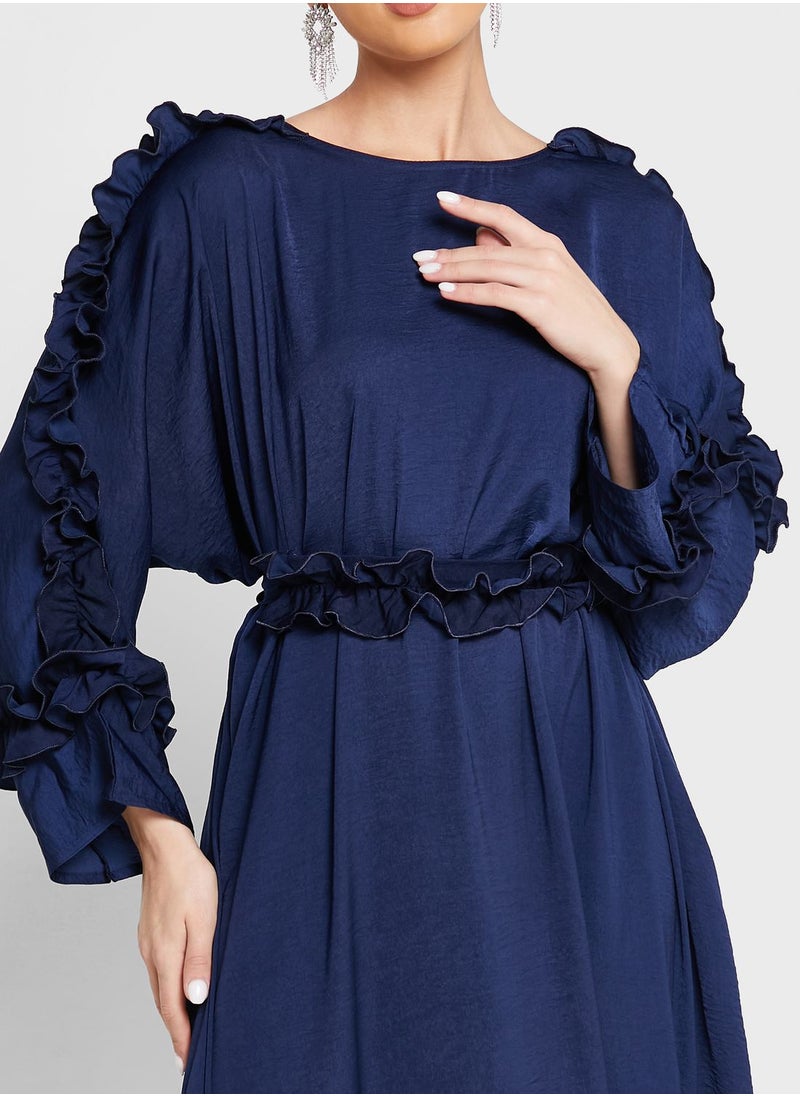 Khizana - Ruched Detail Kaftan - Image 1