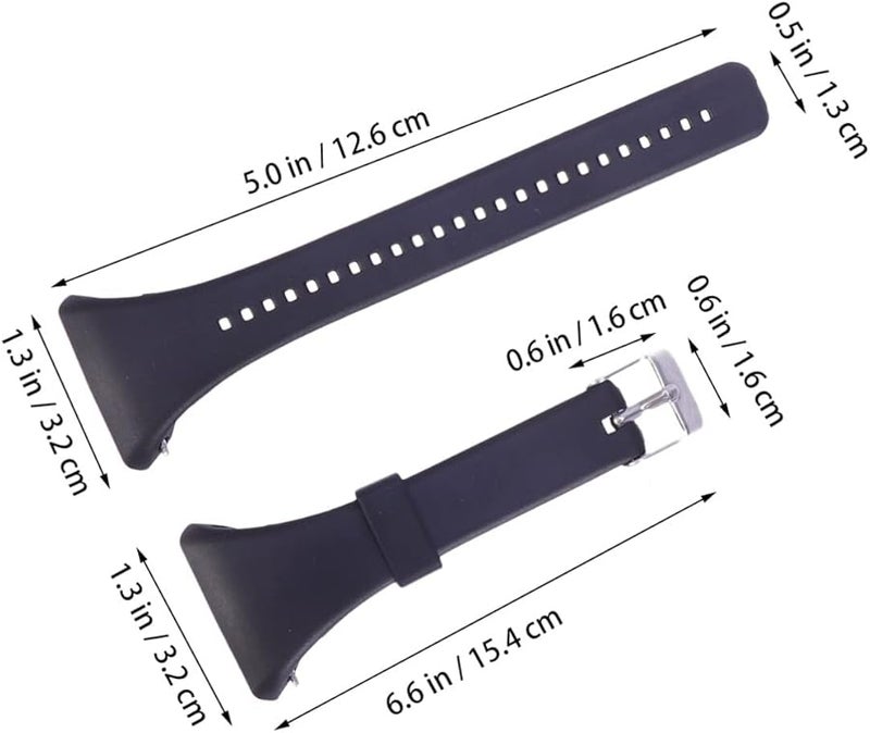 Mikikit Black Replacement Watch Band Compatible With Polar FT4 FT7 Smartwatch - Image 3
