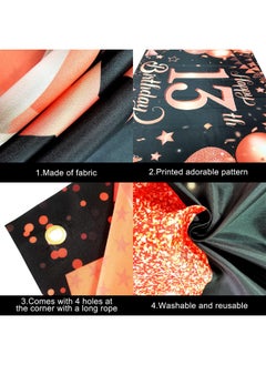 KATCHON Rose Gold Happy 13Th Birthday Banner Xl 72X44 Inch Rose Gold And Black 13Th Birthday Decorations For Girls Official Teenager 13Th Birthday Backdrop 13 Year Old Birthday Party Supplies  - Image 5