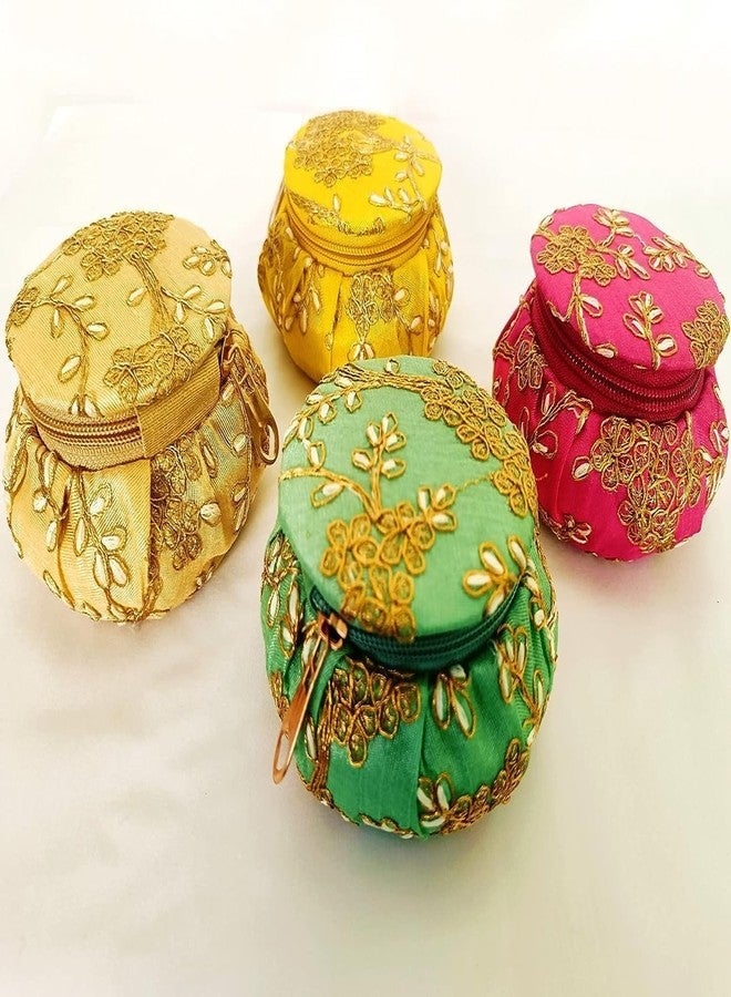Koogly Jewellery Bangle Box Embroidery Matki Fancy MARRIAGE, GIFT, Multipurpose Vanity Box MARRIAGE, GIFT, Multipurpose Vanity Box (Blue) - Image 5