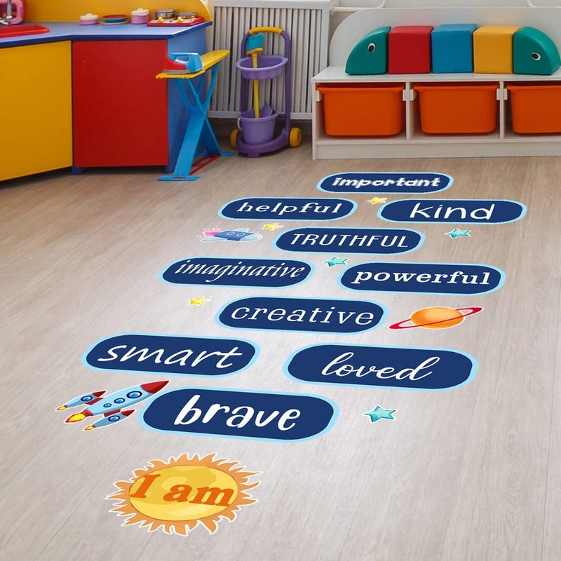 ARS Inspirational Quotes Floor Stickers 3 sheets | Inspirational Hopscotch Game Stickers | Positive Affirmation Wall Decals - Image 2