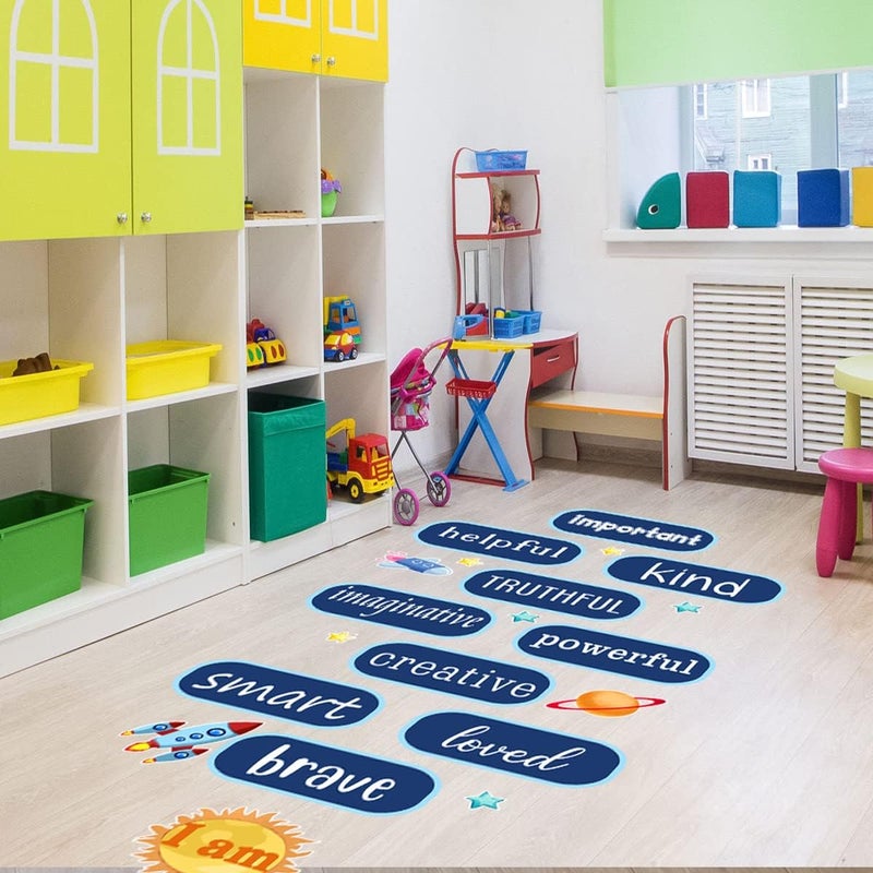 ARS Inspirational Quotes Floor Stickers 3 sheets | Inspirational Hopscotch Game Stickers | Positive Affirmation Wall Decals - Image 4