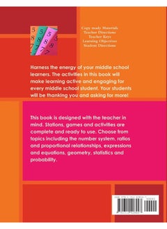 Middle School Math Stations, Games and Activities: Lesson Plans and Materials to Motivate and Engage Learners  - Image 1