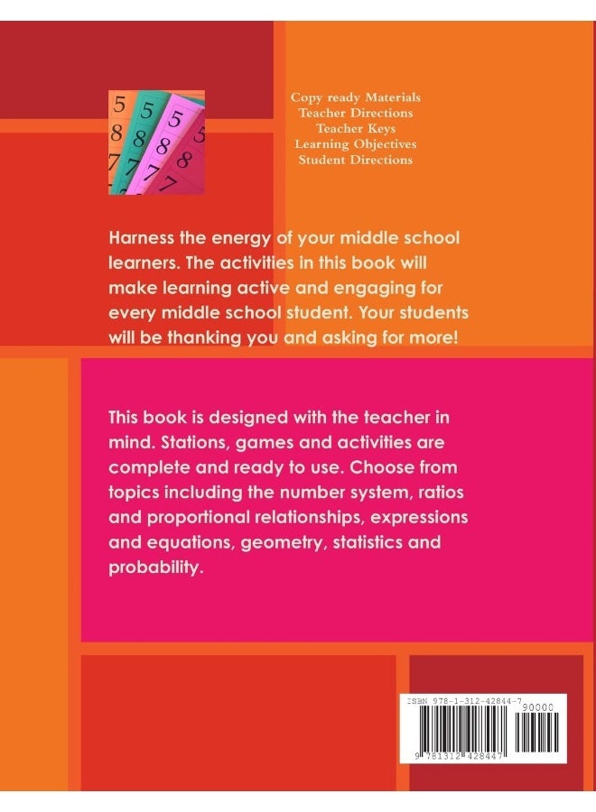 Middle School Math Stations, Games and Activities: Lesson Plans and Materials to Motivate and Engage Learners  - Image 2