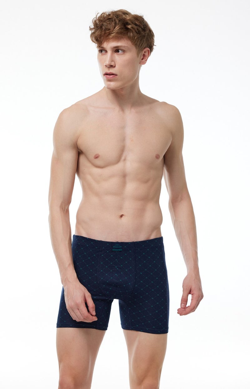 Malabadi Men's Patterned 6 Pack Modal Long Boxer 6 Pieces 6M250  - Image 4
