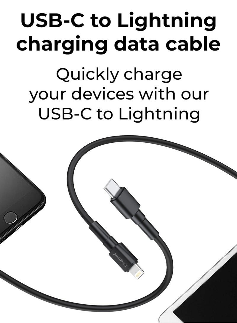 Charome Premium USB-C to Lightning: Fast Charging, High-Speed Data Transfer, 1 Meter Length, Charging Protection, Sync Data, and Bending Resistant Durable Design - Image 3