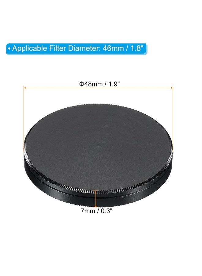 PATIKIL 46mm Lens Cap, Camera Lens Cap Cover Universal Front Metal Lens Filter Stacks Cap Protective Case for 46mm Camera Circular Polarizing Fader ND Filter, Black