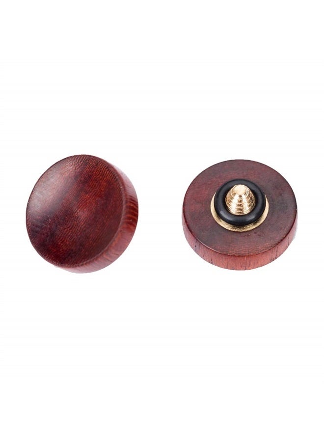 VKO Wood Soft Shutter Release Button Compatible with Fujifilm X-T30 X-T3 X100F X-T20 X-PRO2 X-E2S X20 X30 X100T X100S X-E2 X-E3 XPRO-1 SXT-2 X-T10 Camera 12mm Concave Surface Red(Wood Grain Random) - Image 1