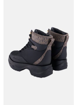 Michael Kors Women Medium Dupree Hiker Mid Calf Boots, Black/Brown  - Image 4
