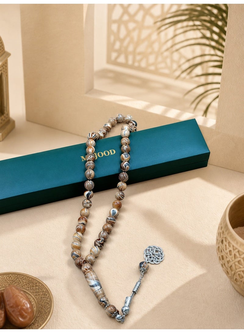 MAJOOD 45-Bead Resin Prayer Beads | Tasbih | 10mm | Ramadan Gift | For Men & Women - Image 3