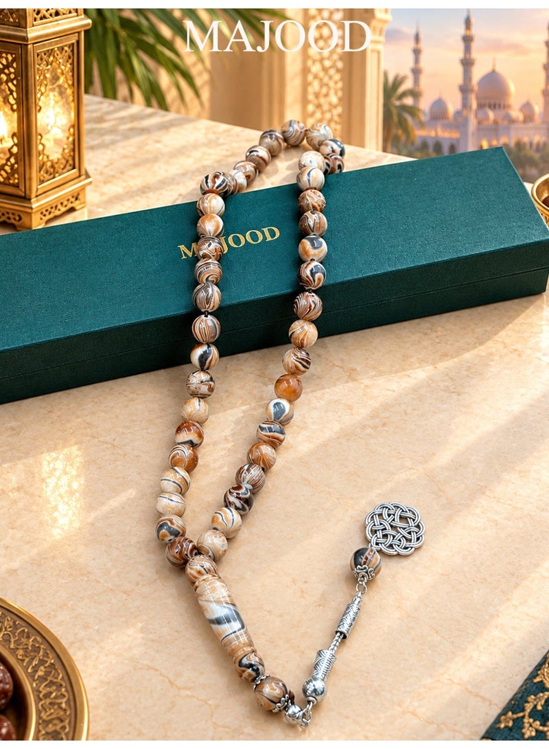 MAJOOD 45-Bead Resin Prayer Beads | Tasbih | 10mm | Ramadan Gift | For Men & Women - Image 1
