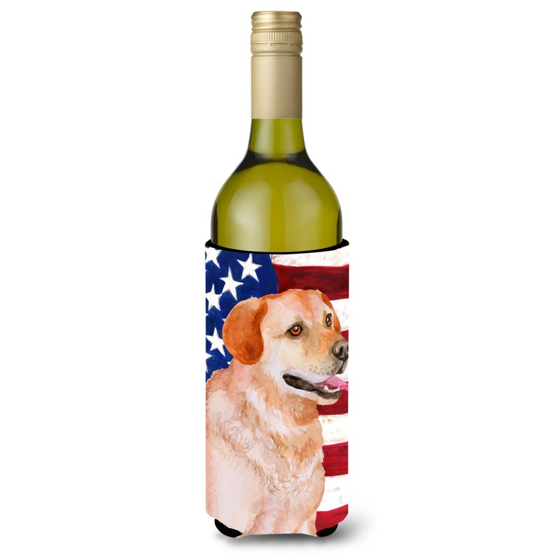 Caroline's Treasures ""Caroline's Treasures Labrador Retriever Patriotic Decorative Bottle Hugger  750ml  Multicolor"" 