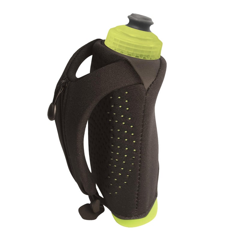Amphipod Hydraform Ergo-Lite Handheld Water Bottle, BPA-Free Minimalist Insulated Hydration for Ultra-Running & Walking - Black/Green - 16 oz - Image 5