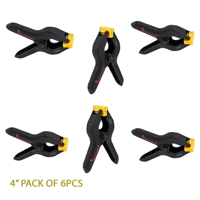 Malfah Enterprises Malfah Spring Clamp Plastic Toggle Clamps 4 Pack of 6 for Woodworking for Studio Photography Backdrop Clamping Woodworking - Image 2