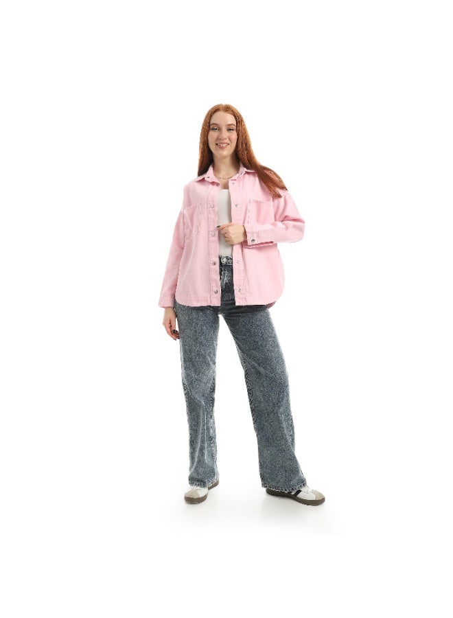 Coctail Gabardine Jacket-3637-PINK - Image 5