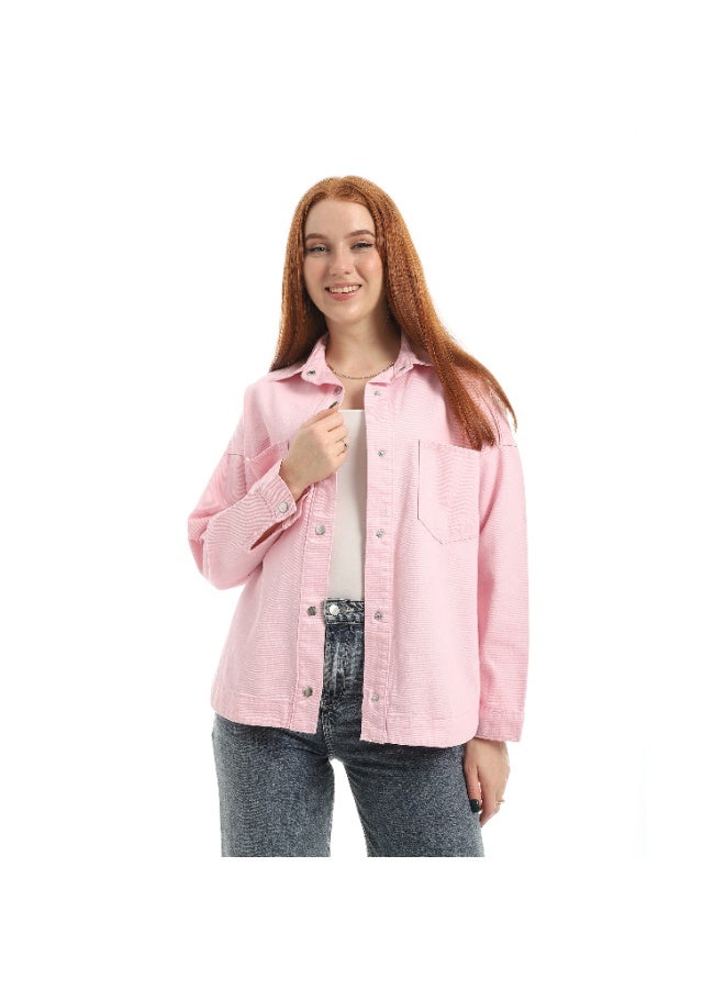 Coctail Gabardine Jacket-3637-PINK - Image 1