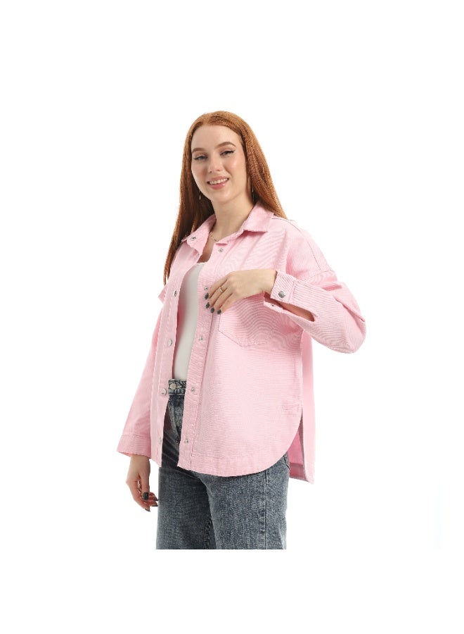 Coctail Gabardine Jacket-3637-PINK - Image 2