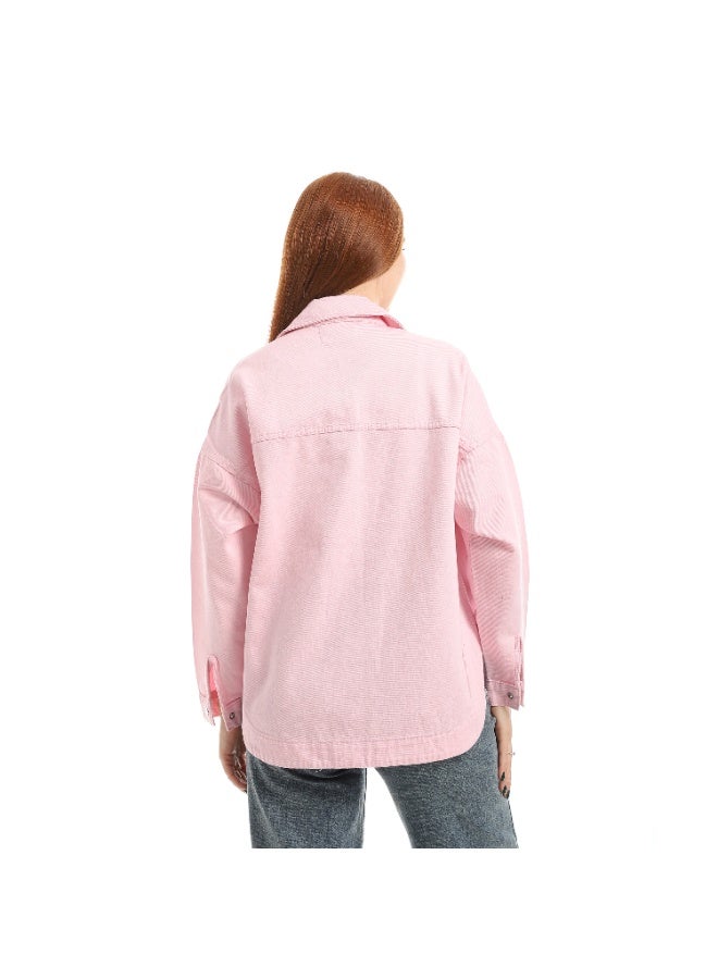 Coctail Gabardine Jacket-3637-PINK - Image 3