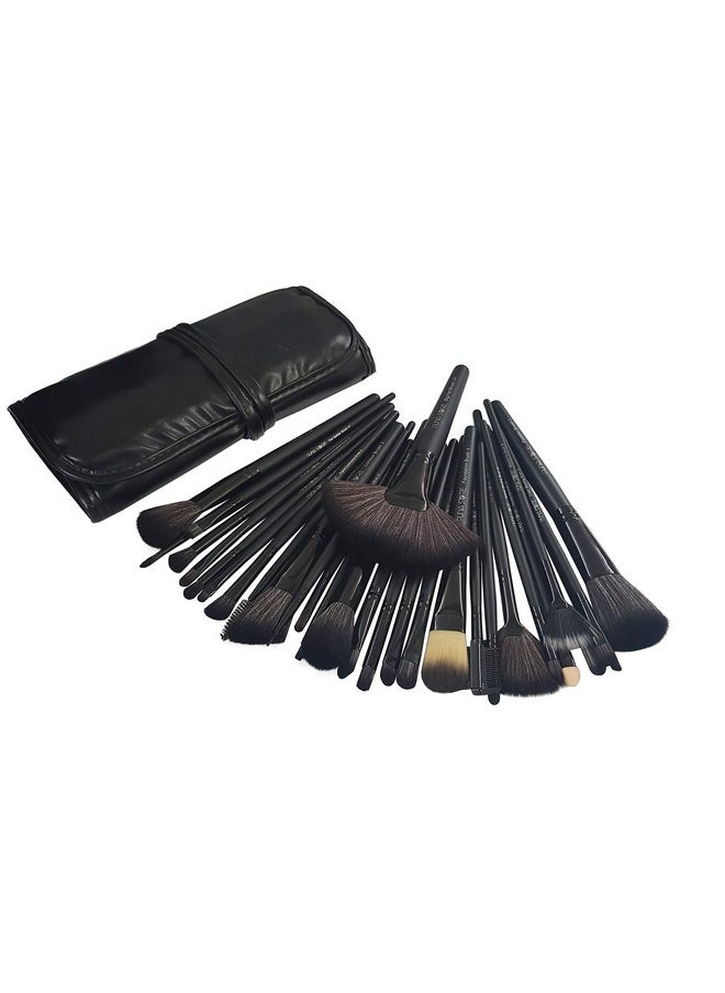 Puna Store - 30 Piece Makeup Brush Set (Black) Premium Synthetic Makeup Brushes Cruelty Free Vegan Brushes, Kabuki Foundation - Image 1