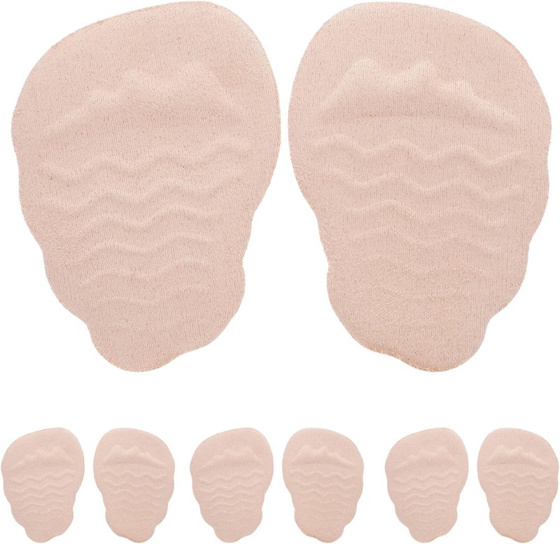 Forefoot Gel Pads 4 Pairs High Heels Half Insoles Metatarsal Support Cushions Anti-Slip Reusable Ball-of-Foot Pads for Women’s Shoes - Image 1