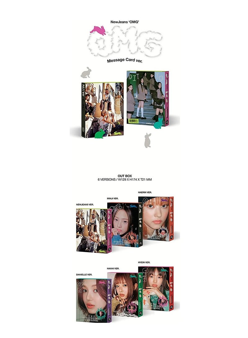 New Jeans OMG Message Cards Danielle Version 1st Studio Album Kpop CD with Photobook Lyrics Photocards and Sticker