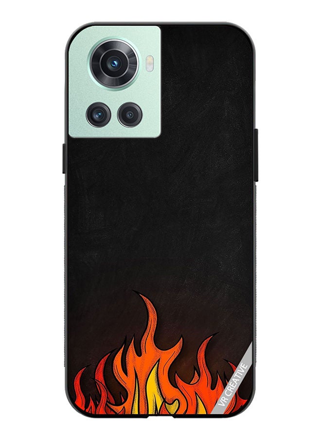 VR CREATIVE Protective Case Cover For OnePlus 10R Fire Design Multicolour - Image 1