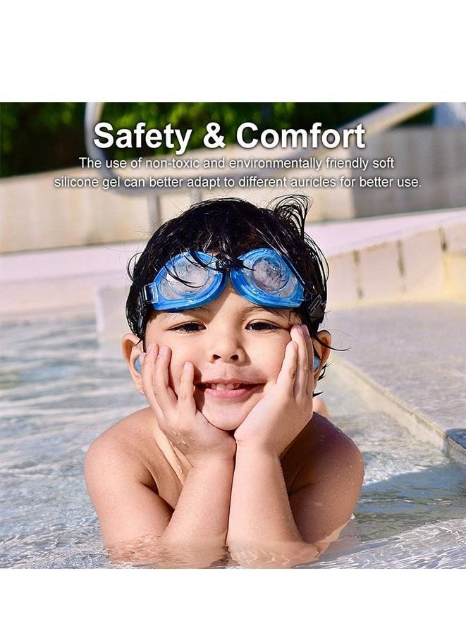 Muyixin Kids Swimming Ear Plugs, 3 Pairs Professional Waterproof Reusable Silicone Earplugs Swimming Earplugs for Swimming Surfing Snorkeling Showering for 5-14 Years Old Childrens  - Image 3