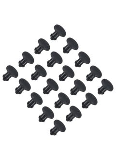 MECCANIXITY MECCANIXITY Silicone Snap in Locking Hole Plugs Rubber Panel Seal Cover Flush Type Panel Round for Kitchen Rubber Bulkheads Waterproof Sealing Plugs 3mm/0.12 Inch Diameter Black,Pack of 20  - Image 1